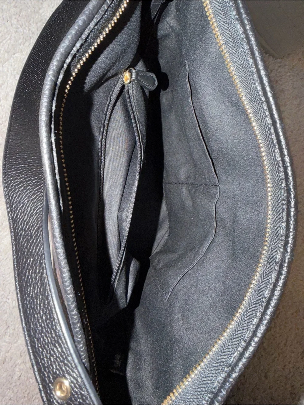 Coach Brown Signature Monogram Messenger Bag with Black Strap and wallet - Picture 4 of 5